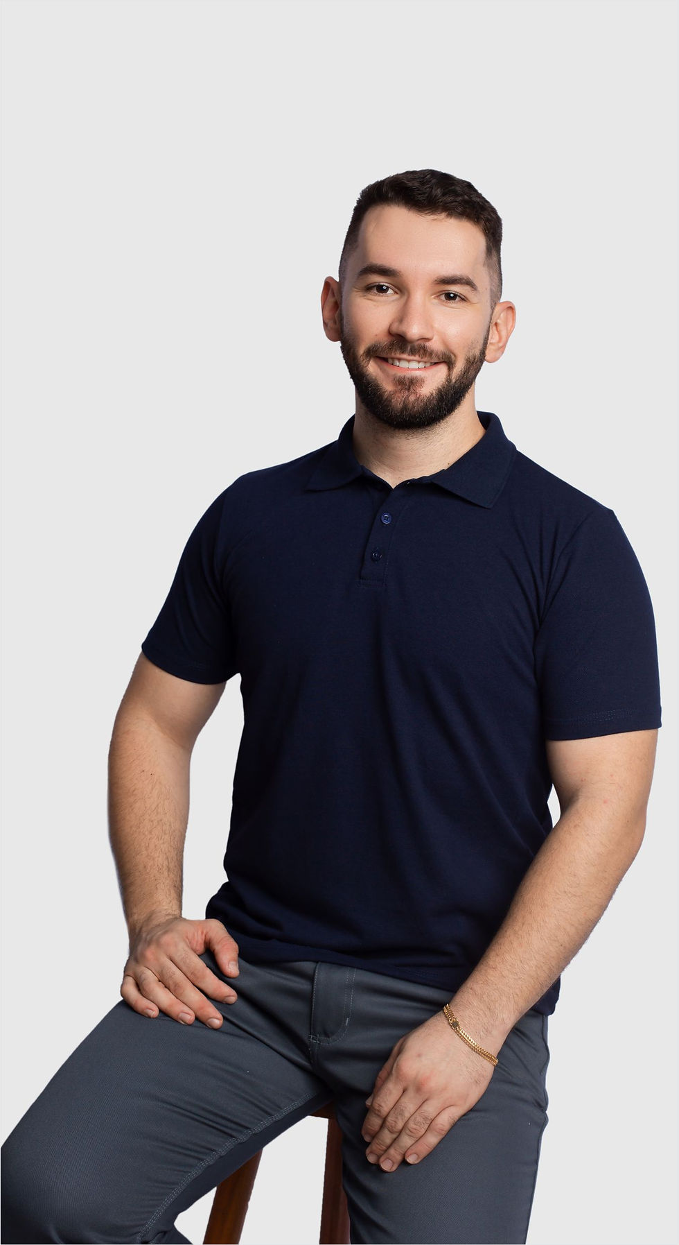 SERVIÇOS_POLO PIQUE MARINHO_CALÇA ESPORTE FINO CHUMBO