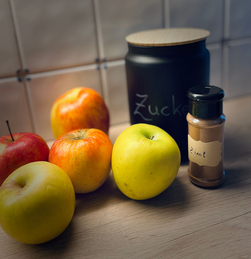 Ingredienser til eplemos