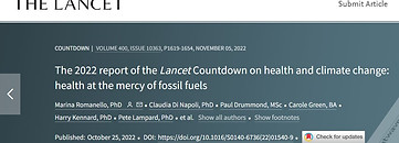 The 2022 report of the Lancet Countdown on health and climate change - health at the mercy