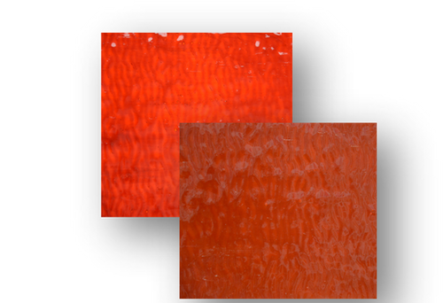 Henna Red Ripple Cathedral Hobby Square | Axess Glass Products