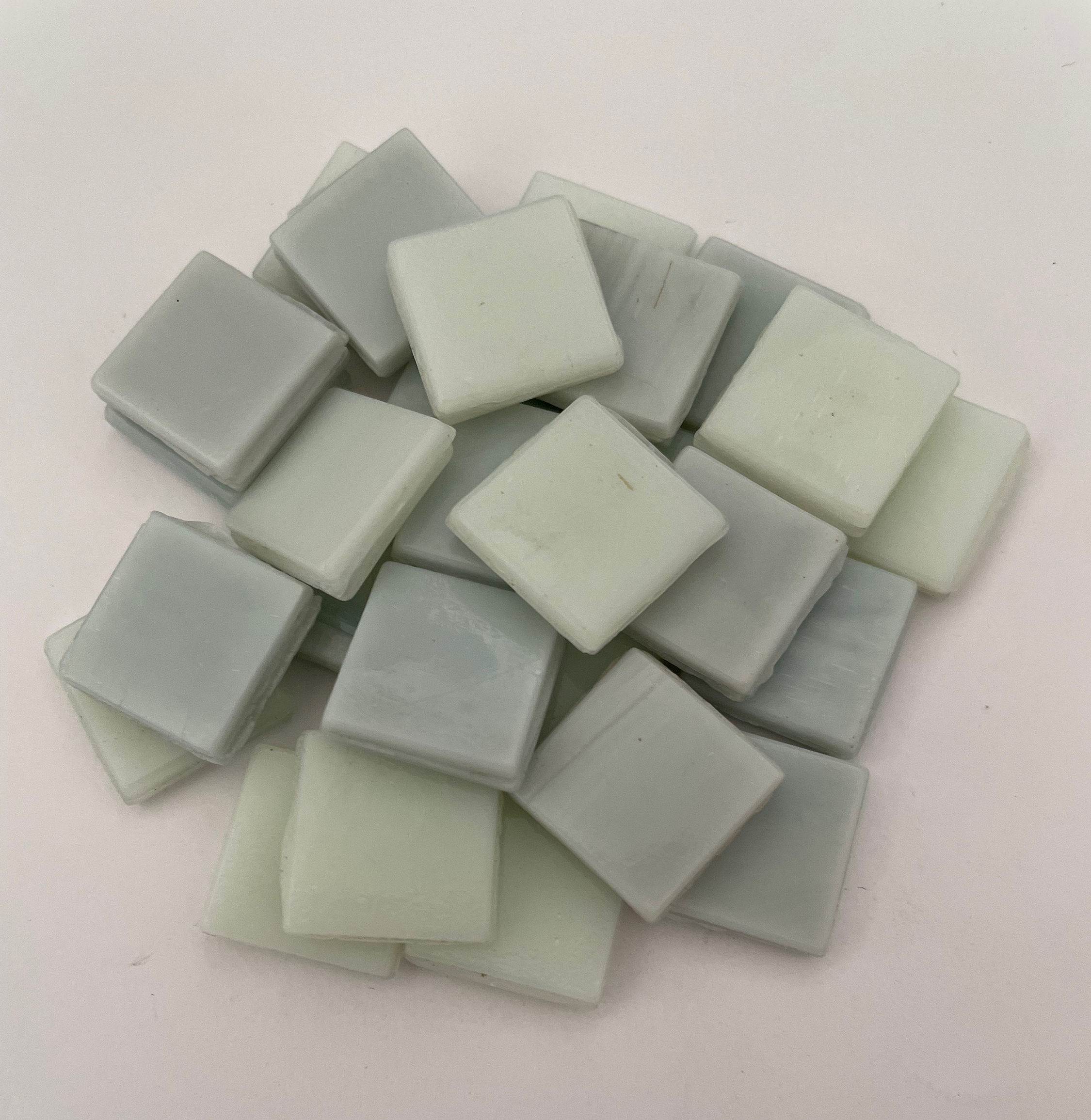 Jade Glass Mosaic Tiles, 15x15mm