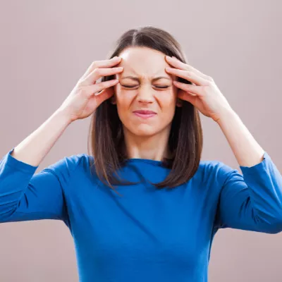 woman having headache