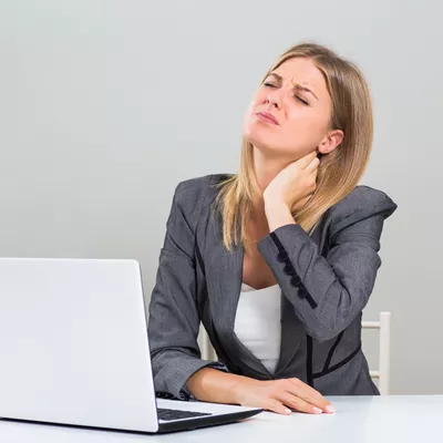 neck pain while working