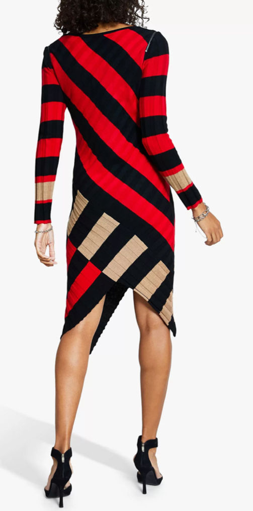 Thumbnail: HARPENNE Striped Asymmetric Dress (RARE & COLLECTABLE)