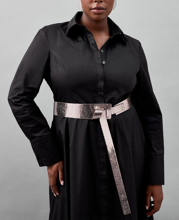 Miniature : KAREN MILLEN Plus Size Cotton Maxi Woven Shirt Dress (RARE & COLLECTABLE)
