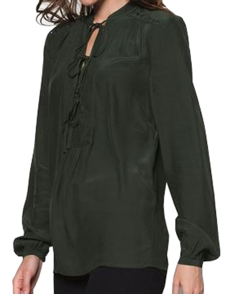 Miniaturbild: WAREHOUSE Stud Tie Front Blouse