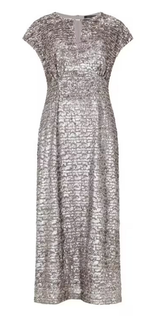Miniaturebillede: FRENCH CONNECTION Adalynn Sequin Midi Dress (RARE & COLLECTABLE)