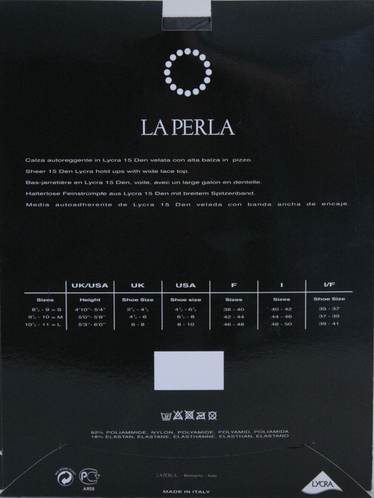 Миниатюра: LA PERLA Allure 15 Den Lace Trimmed Stay Up (RARE & COLLECTABLE)