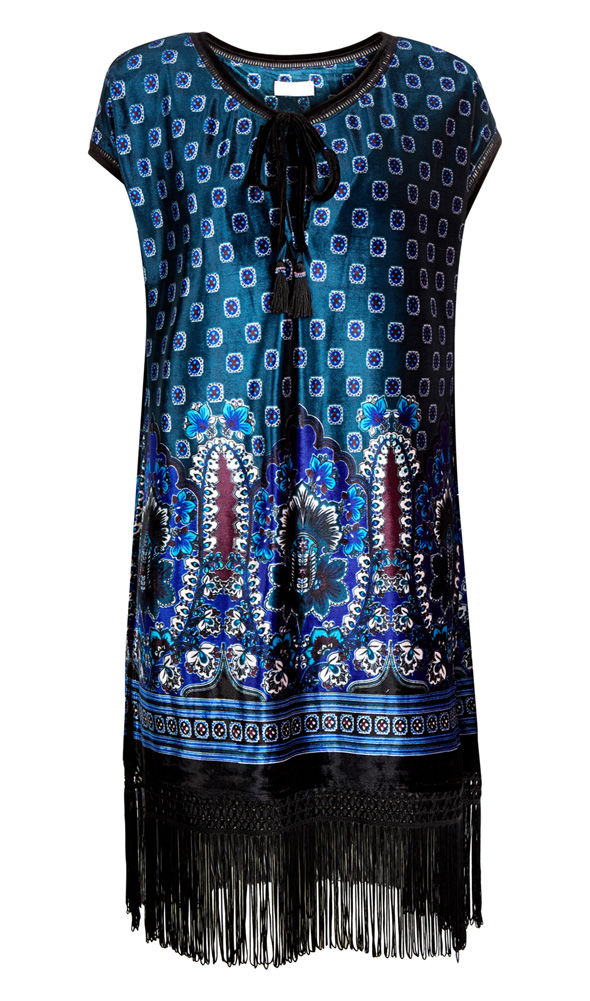 Miniaturebillede: MONSOON Paradie Printed Velvet Tunic Top (RARE & COLLECTABLE)