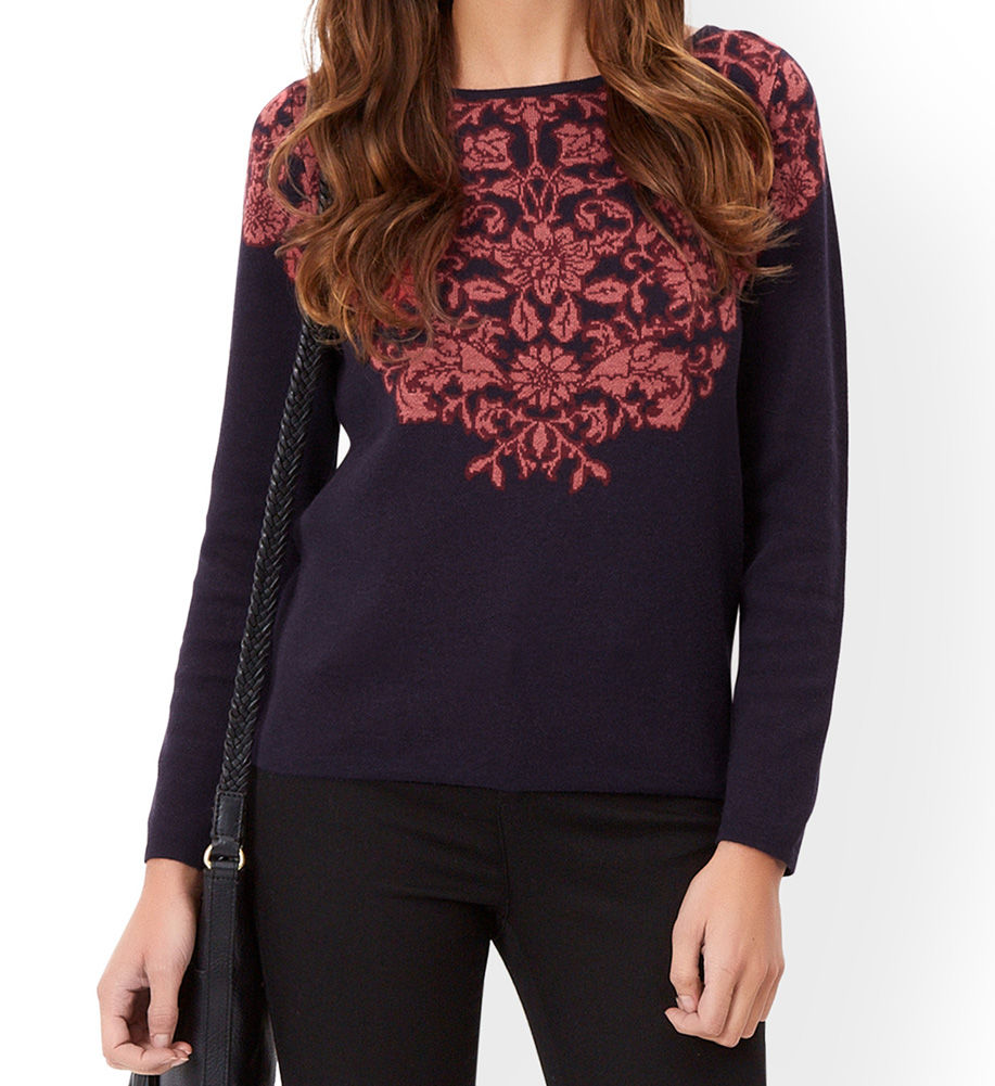 MONSOON Tess Trailing Jacquard Jumper