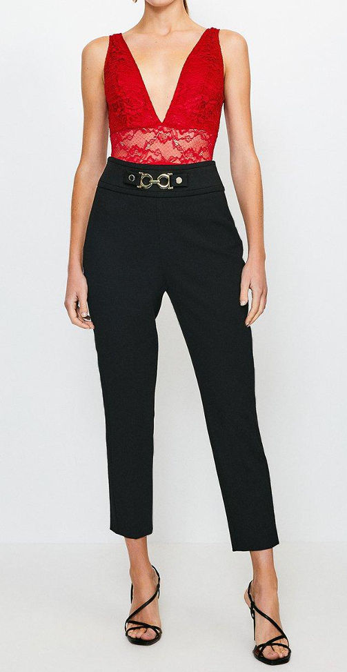 Thumbnail: KAREN MILLEN Lace Plunge Body (RARE & COLLECTABLE)