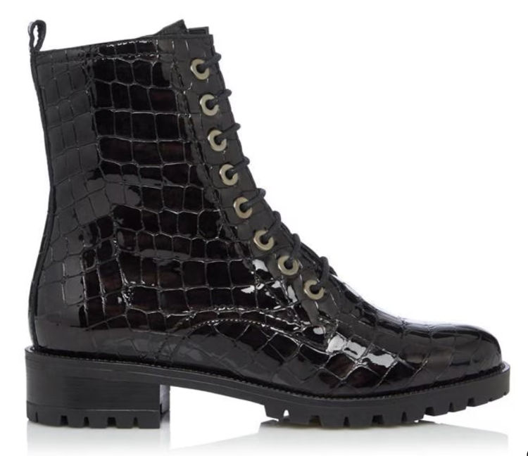 縮圖：DUNE LONDON 802 Prestone Crock Print Leather Cleated Hiker Boots