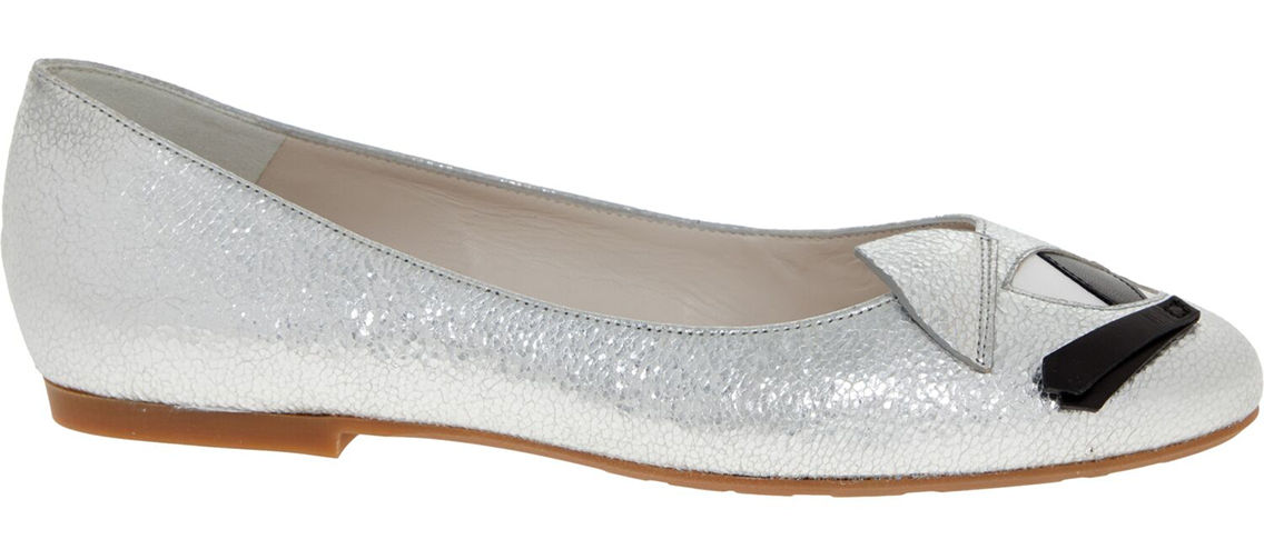 LULU GUINNESS Leather Kooky Cat Ellie Ballerinas (RARE & COLLECTABLE)