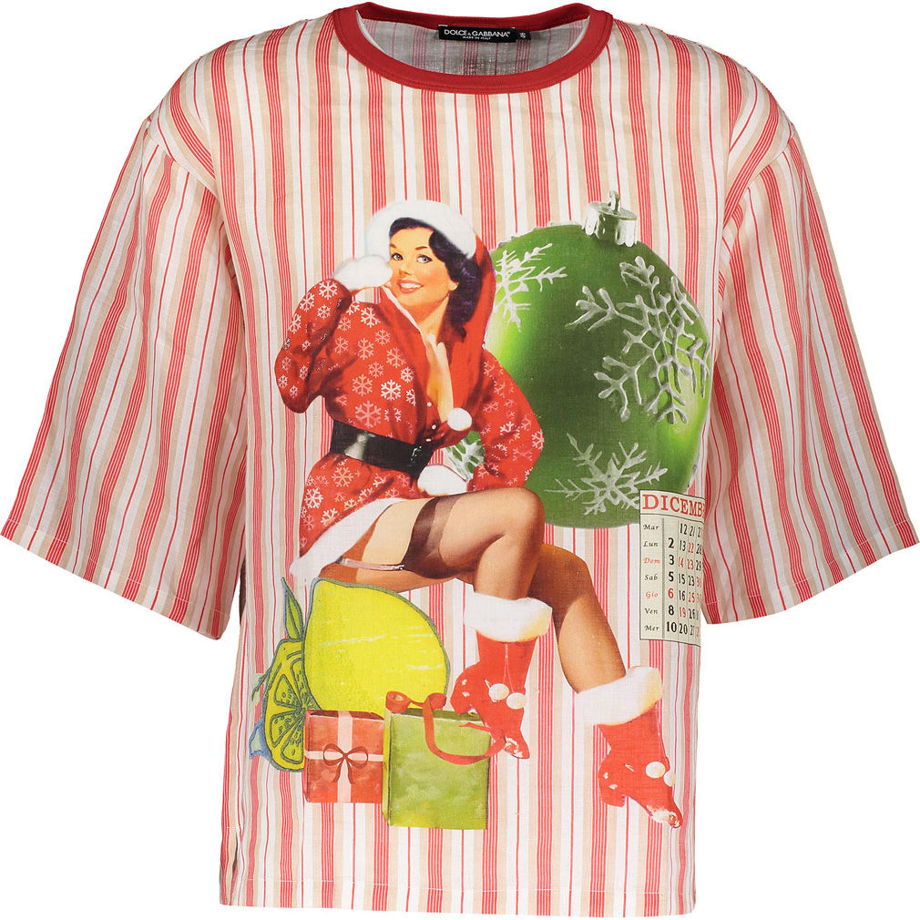 DOLCE & GABBANA Stripe Linen T-Shirt (RARE & COLLECTABLE)