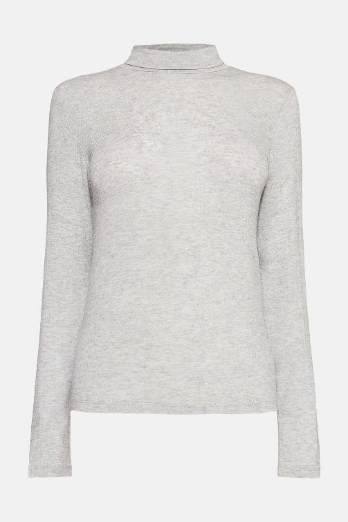 Thumbnail: KAREN MILLEN Wool Mix Jersey Roll Neck Top (RARE & COLLECTABLE)