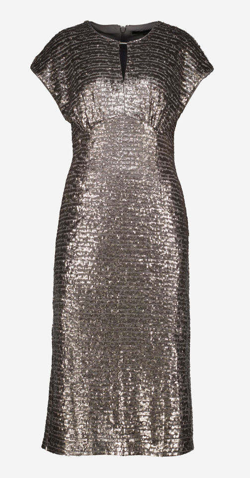 Miniaturebillede: FRENCH CONNECTION Adalynn Sequin Midi Dress (RARE & COLLECTABLE)