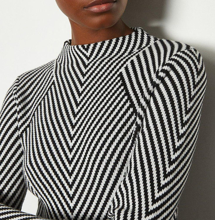 Thumbnail: KAREN MILLEN Long Sleeve Knit Dress (RARE & COLLECTABLE)