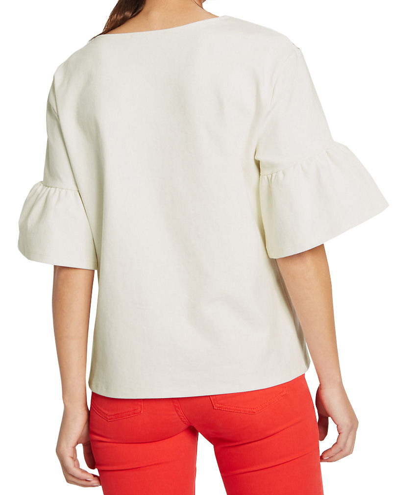 Thumbnail: MARKS & SPENCER COLLECTION Cotton Rich Flared Sleeve T-Shirt T41/4981F