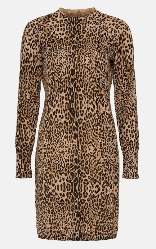 Thumbnail: KAREN MILLEN Animal Print Knitted Dress (RARE & COLLECTABLE)