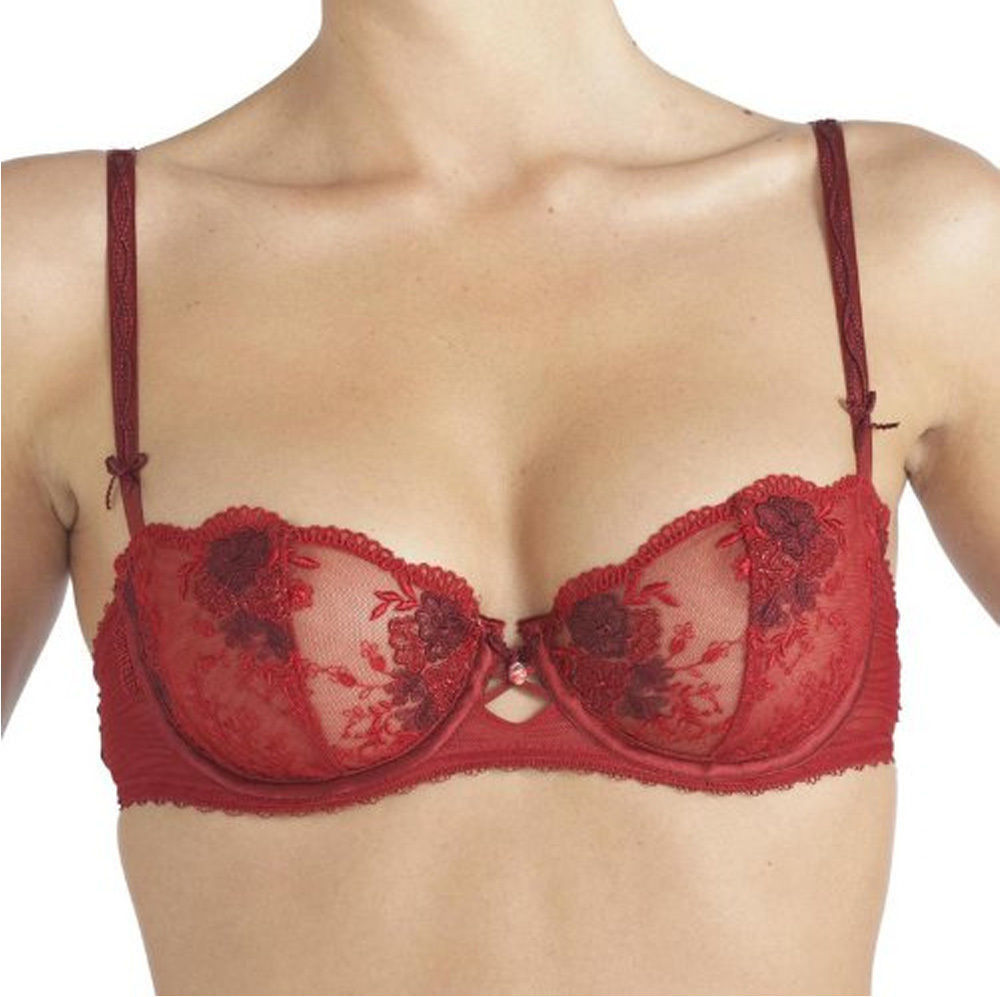 CHANTELLE Rouge Embroidered Balcony Bra (RARE & COLLECTABLE)