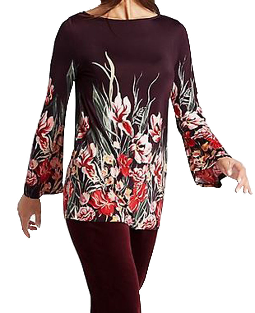 MARKS & SPENCER COLLECTION Floral Print Long Sleeve Tunic T41/2258
