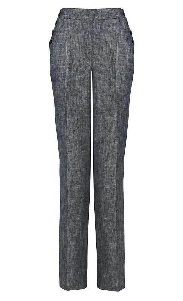 Миниатюра: M&S COLLECTION Pure Linen Straight Leg Trousers T57/9250
