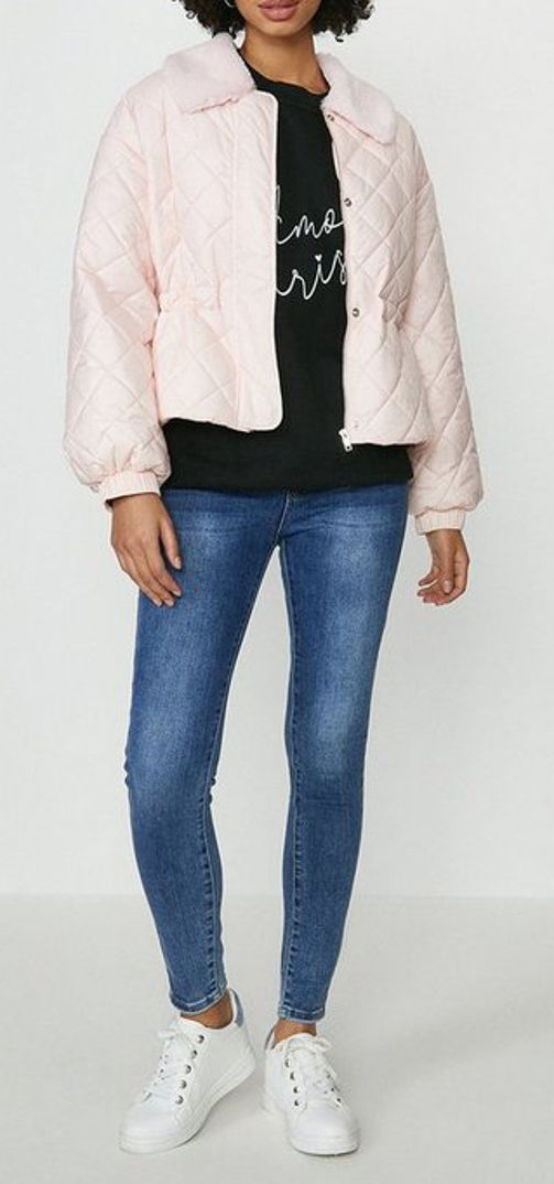 Miniatura: COAST Diamond Quilted Coat With Fur Trim (RARE & COLLECTABLE)