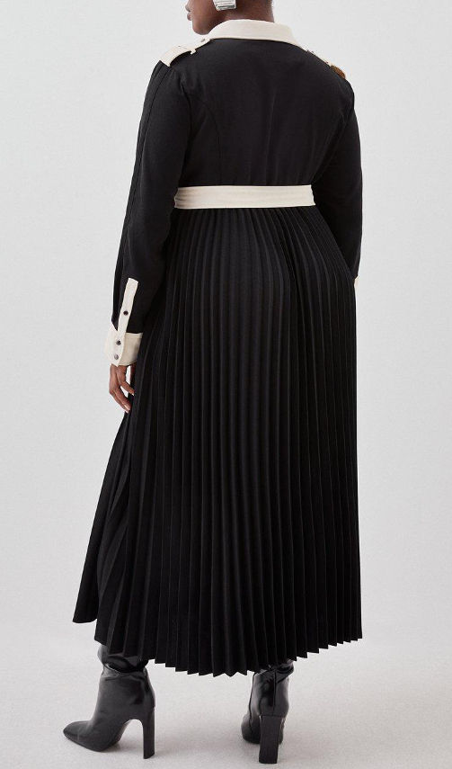 Miniature : KAREN MILLEN Plus Size Twill Colour Block Maxi Dress (RARE & COLLECTABLE)