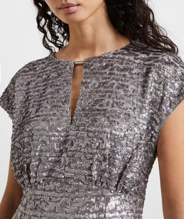 Miniaturebillede: FRENCH CONNECTION Adalynn Sequin Midi Dress (RARE & COLLECTABLE)