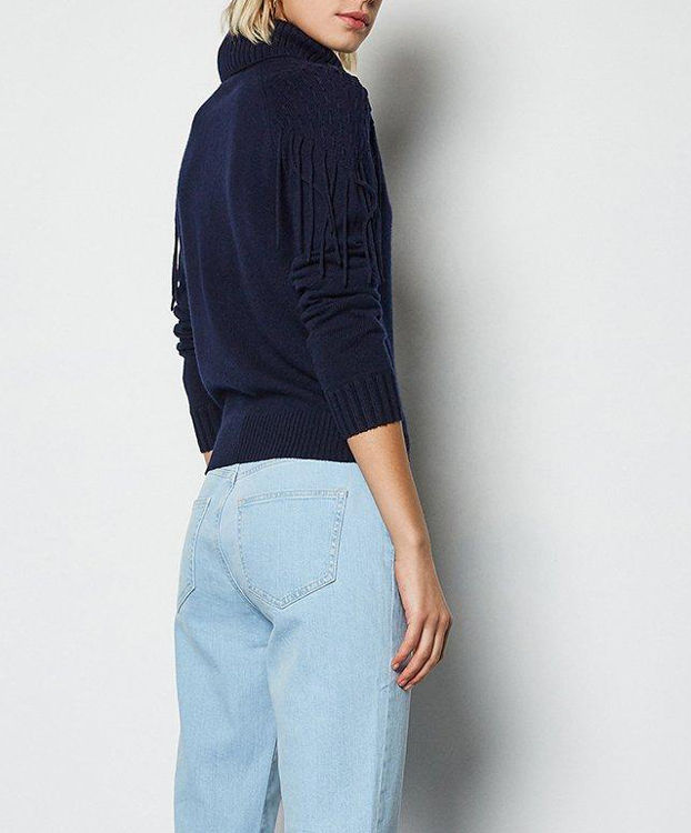 Miniatura: KAREN MILLEN Cashmere Blend Fringe Shoulder Jumper (RARE & COLLECTABLE)