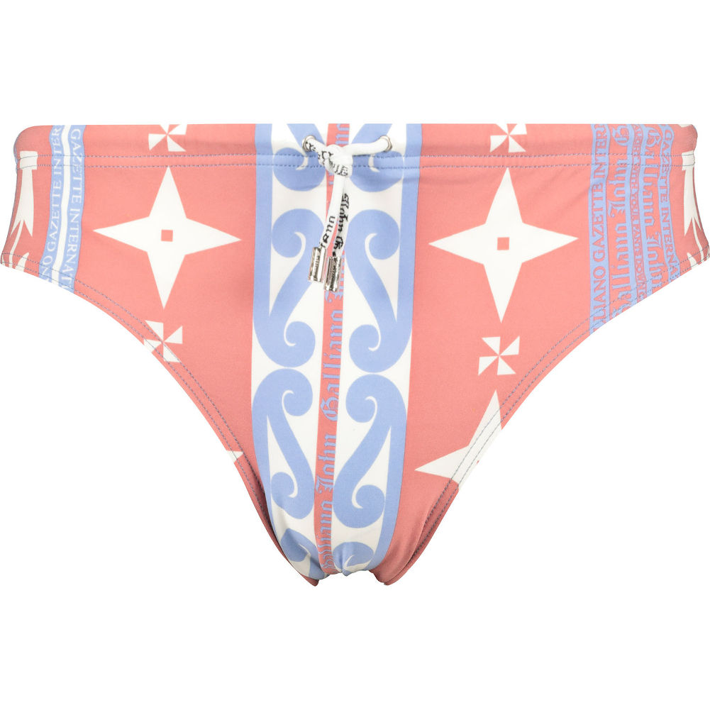 JOHN GALLIANO Beachwear Mare Uomo Multicoloured Print Swim Brief