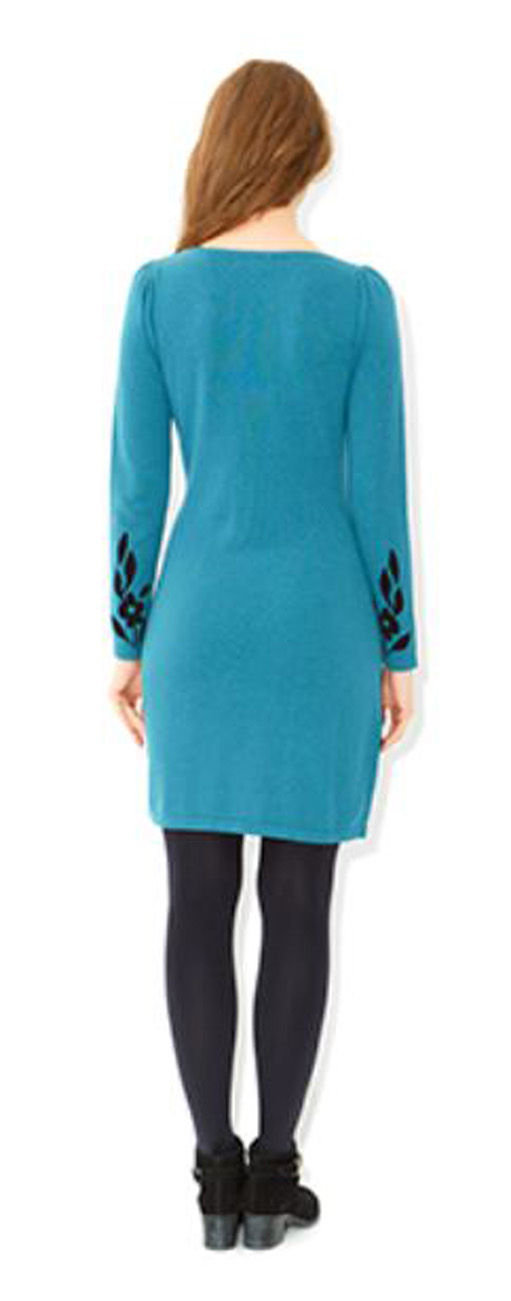 Thumbnail: MONSOON Paloma Floral Flock Dress (RARE & COLLECTABLE)