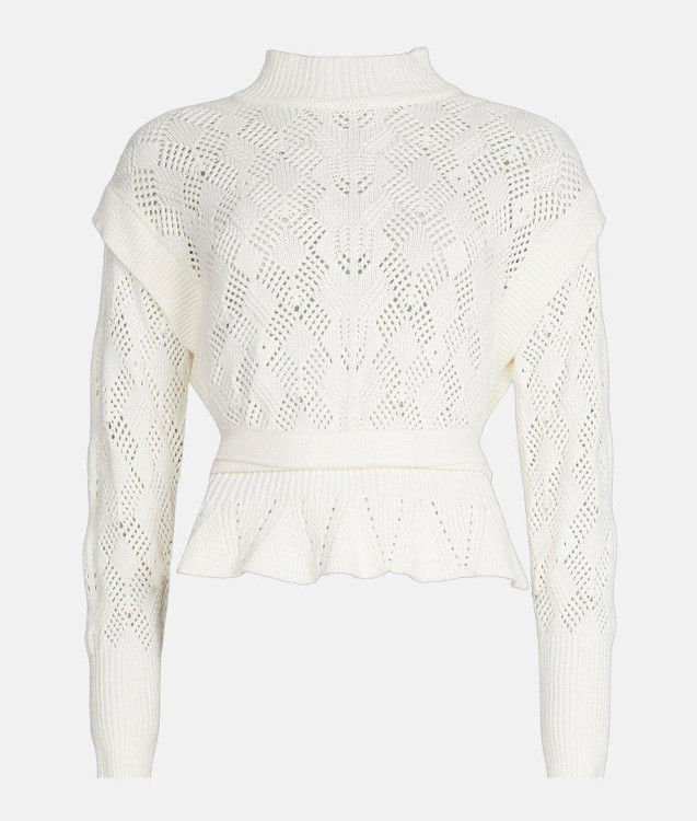 Miniatura: KAREN MILLEN Mid Gauge Pointelle Belted Knit Jumper (RARE & COLLECTABLE)
