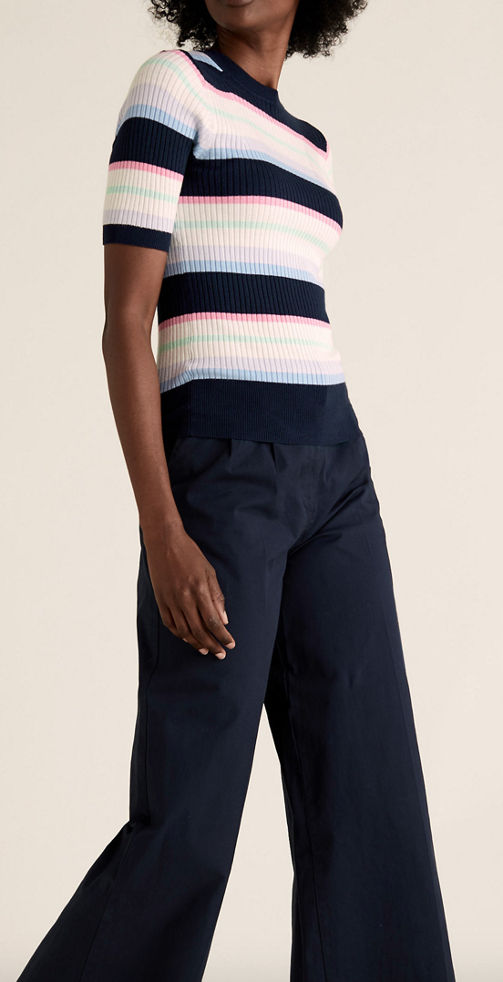 Thumbnail: M&S COLLECTION Striped Crew Neck Jumper T38/5531Q