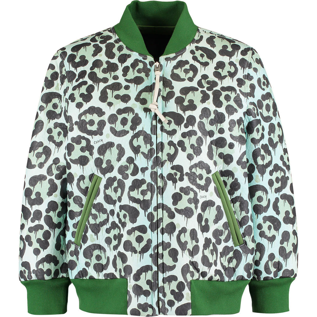 COACH Leather Abstract Bomber Jacket (RARE & COLLECTABLE)