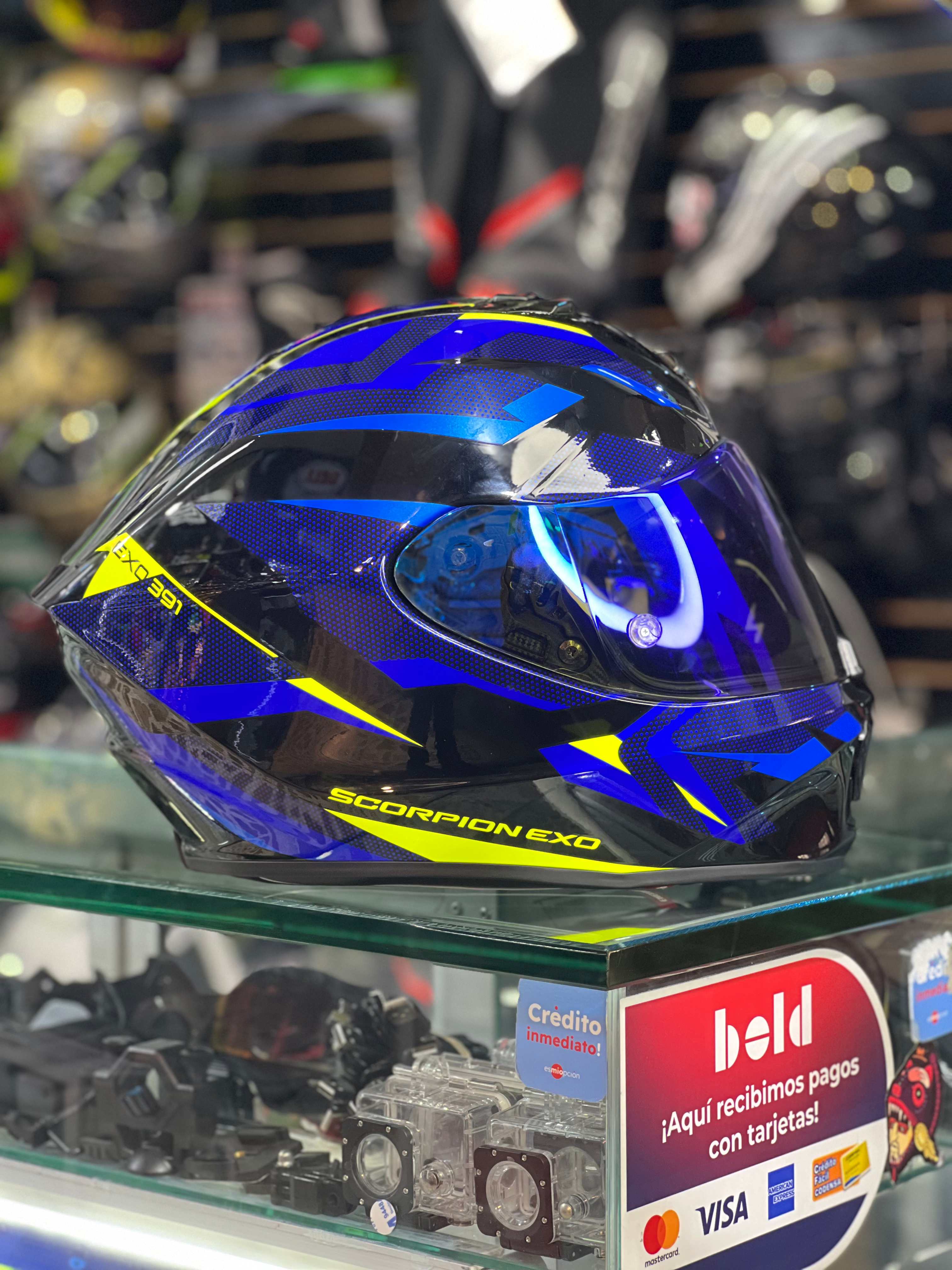 Scorpion 391 Casco AAXO Negro/Azul