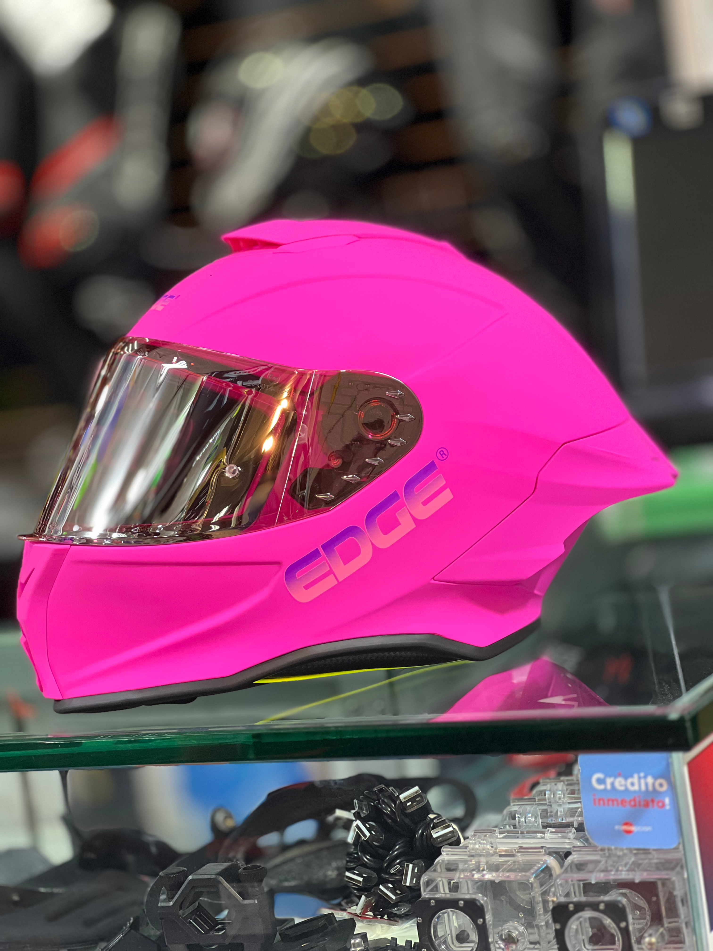 EDGE SHANGAI Casco Fucsia Mate