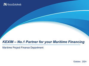 KEXIM - No.1 Partner for your Maritime Financing