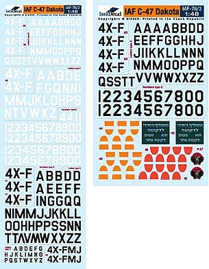 Thumbnail: Product: IAF C-47 Dakota 1:48 decals 2