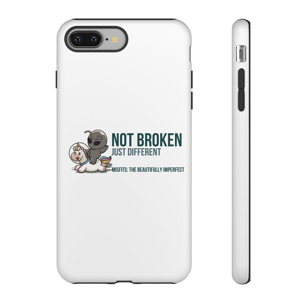 Thumbnail: Phone Case — "Not Broken, Just Different" Misfits Awareness Tough Case