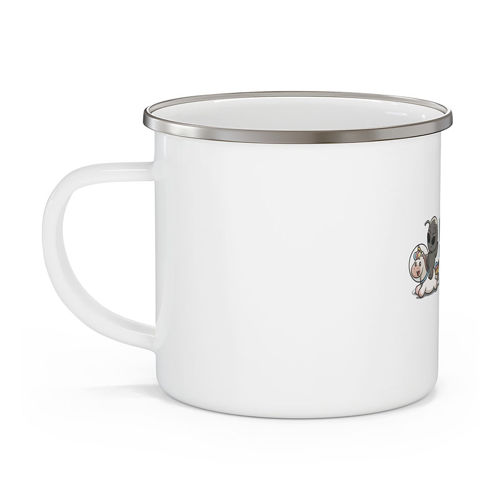 Thumbnail: Enamel Mug — "Not Broken, Just Different" Cute Octopus Mental Health Camping Cup