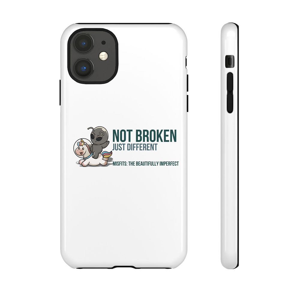 Thumbnail: Phone Case — "Not Broken, Just Different" Misfits Awareness Tough Case