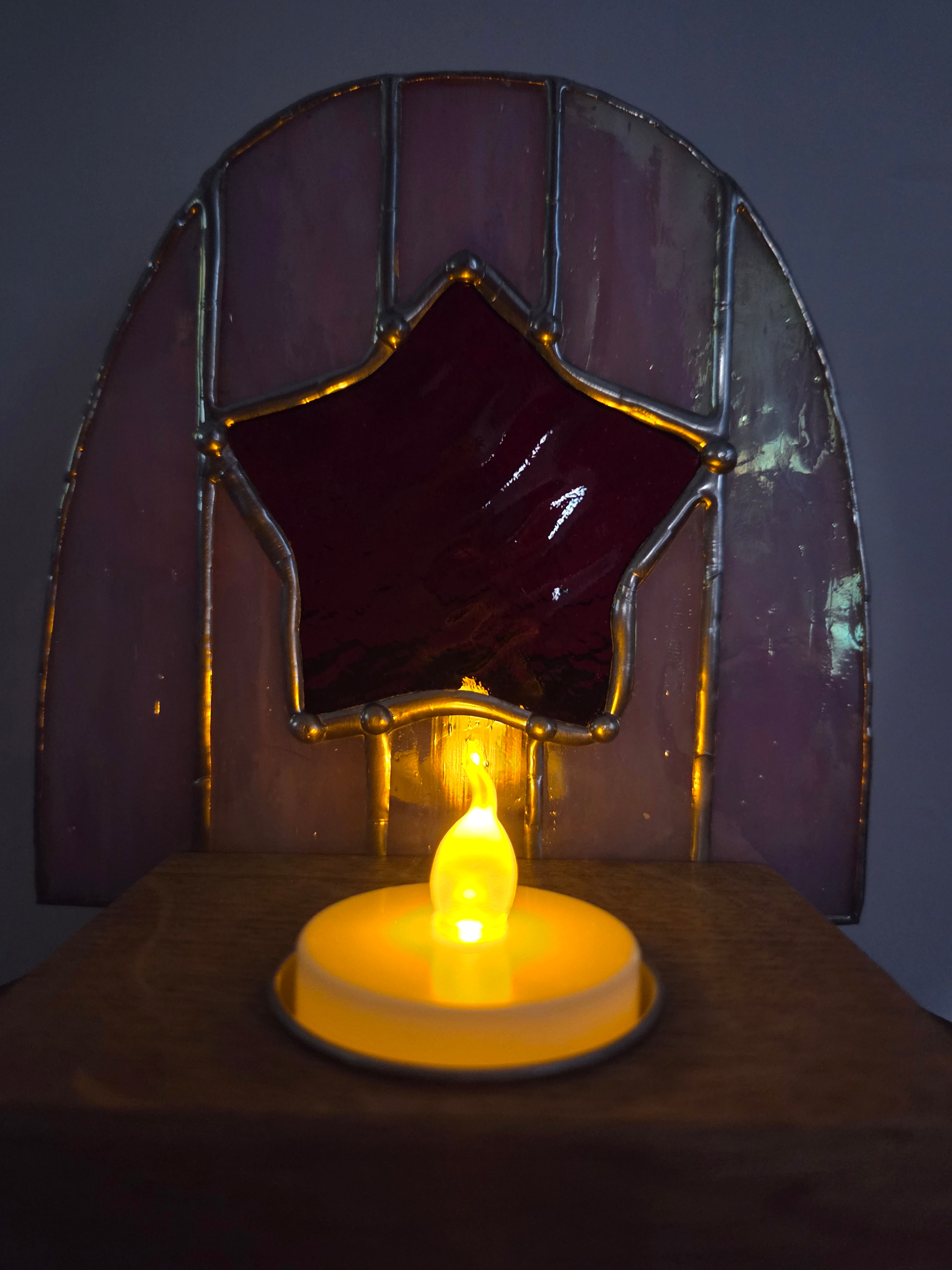 Tealight Star - Pink & Red