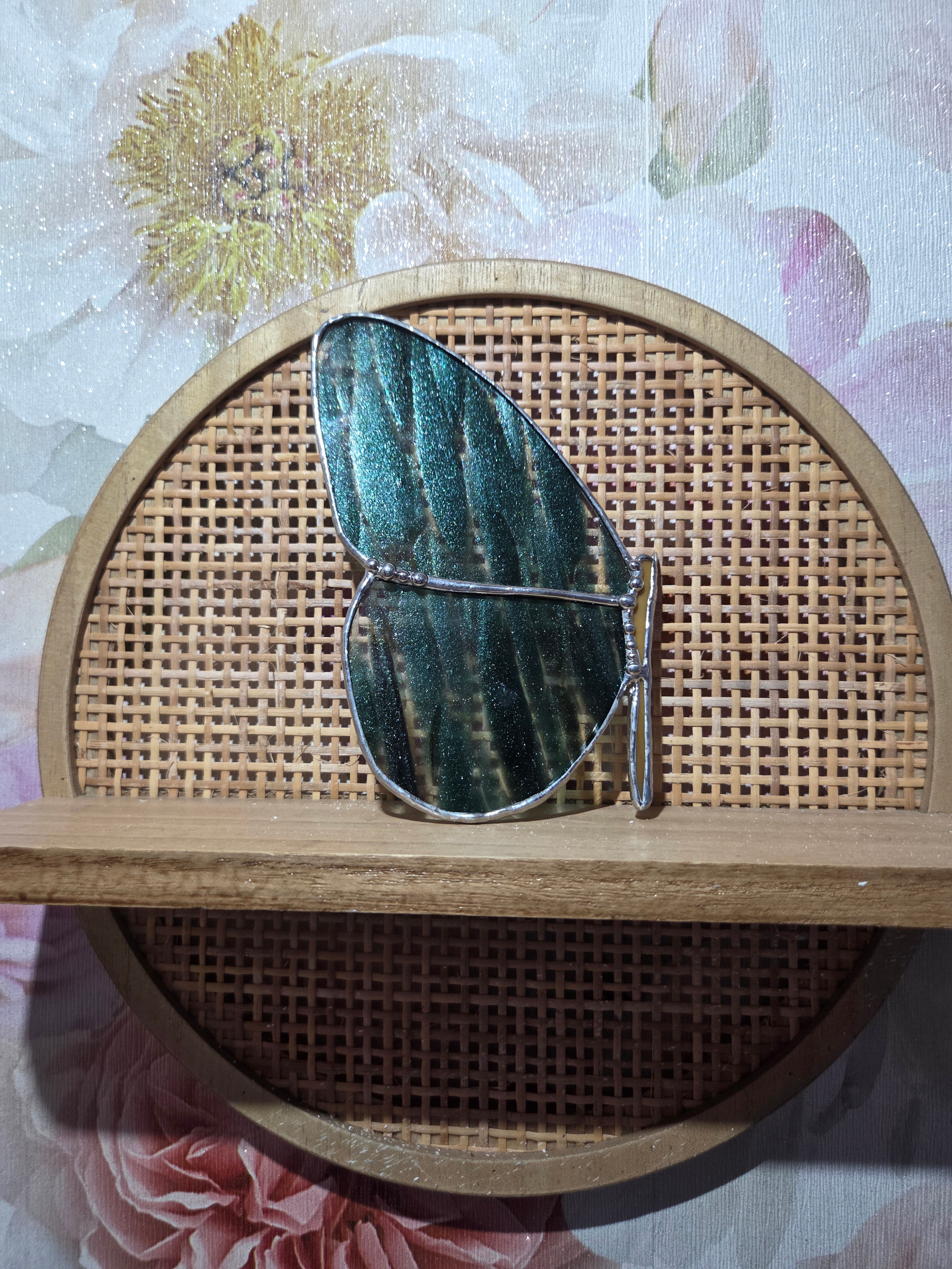 Butterfly Wing - Aqua Glitter