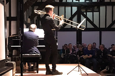 Young trombone player