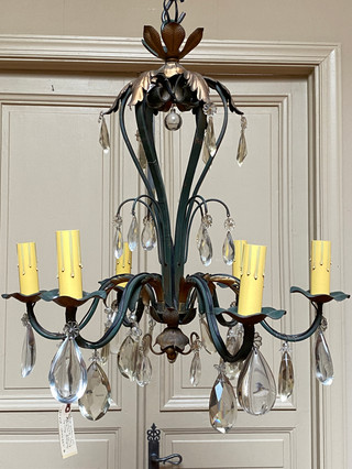 Antique sales iron chandelier