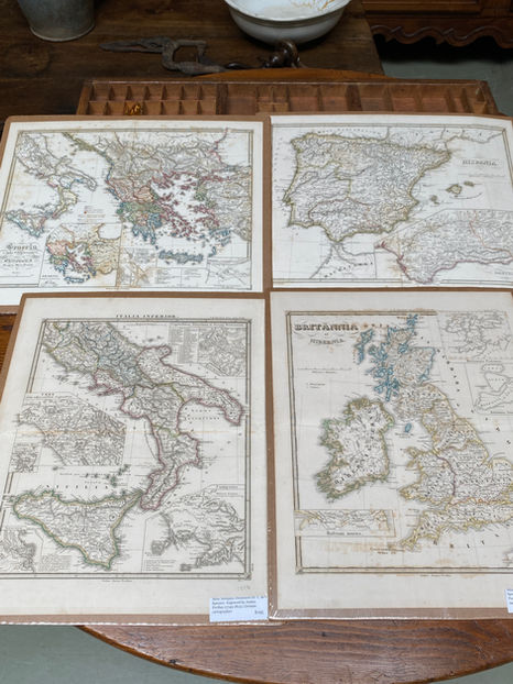 Antique German maps printed in Italian from "Atlas Antiquus Delineavit Dr. C. de Spruner" Engravings by Justus Perthes circa 1850
