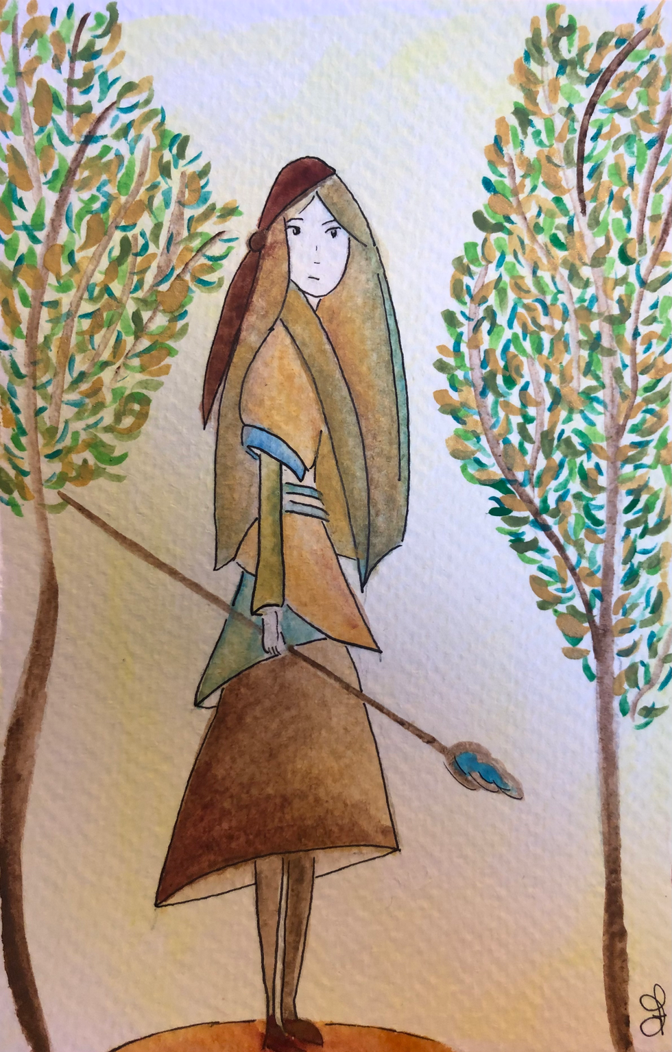 magicienne dans la forêt