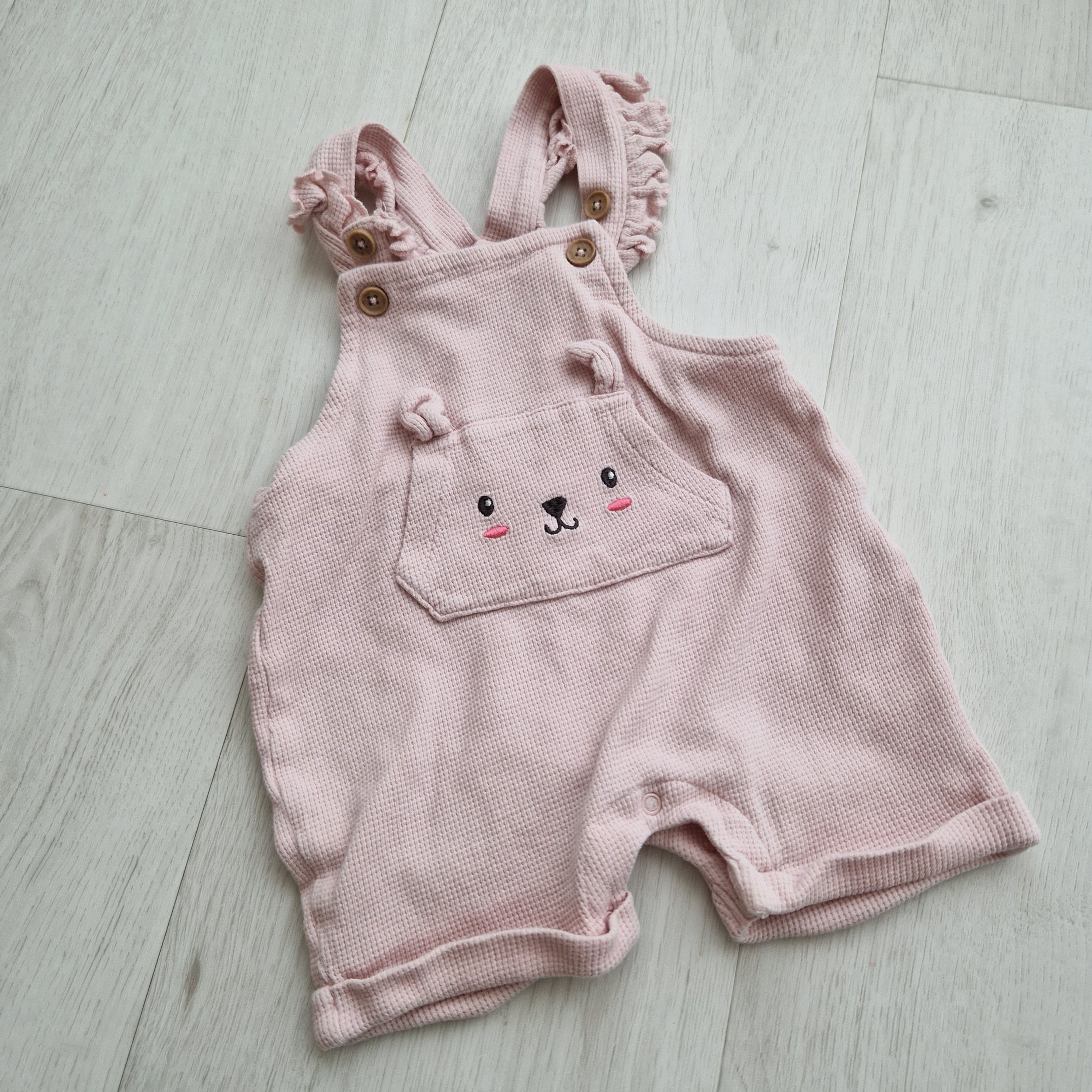 A VENDRE - V000825 - Salopette rose 6 mois Manor