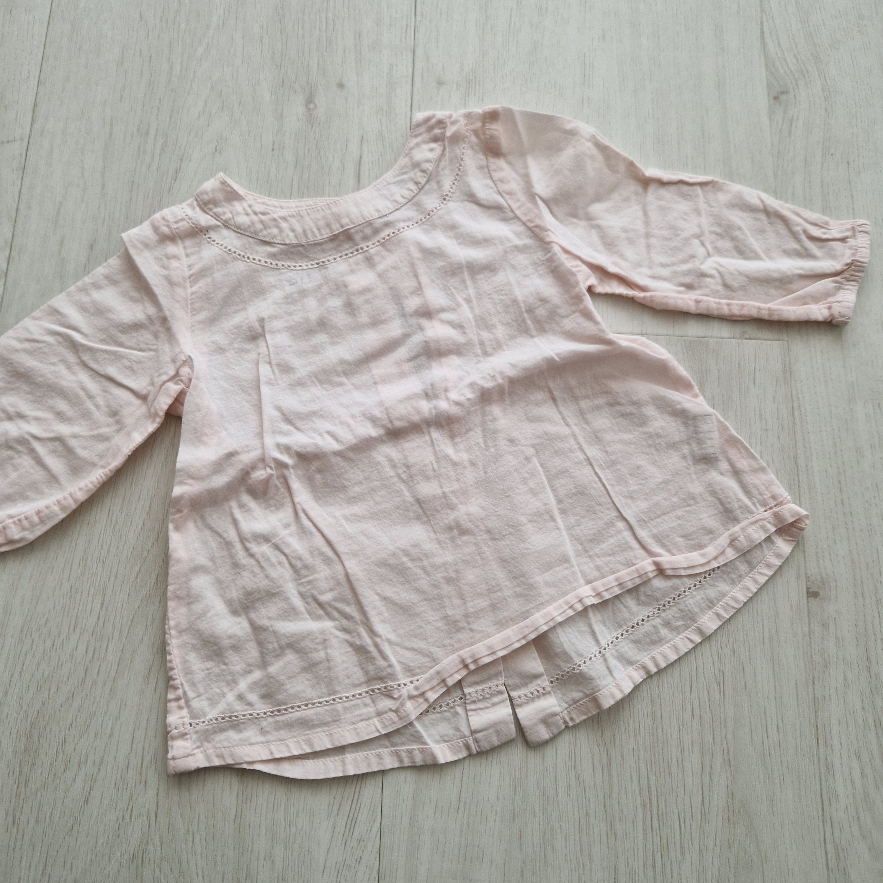 A VENDRE - V001285 - Blouse rose claire 12 mois Bout'chou